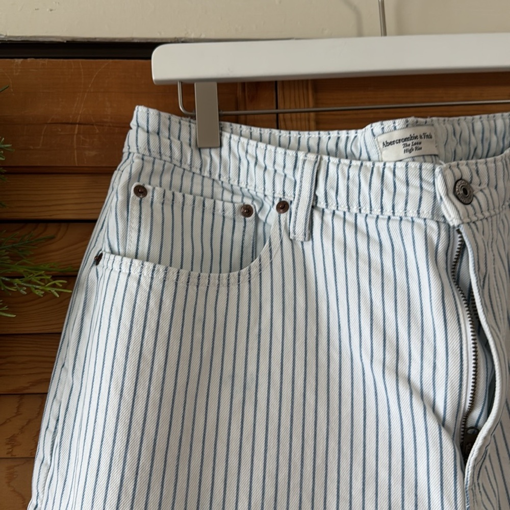 Abercrombie & Fitch Curve Love High Rise The Loose Jean SHORT - Picture 2 of 7